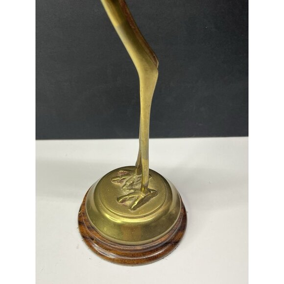 Brass Egret Crane Mid Century Modern 13.5 Inches tall MCM - Picture 8 of 16